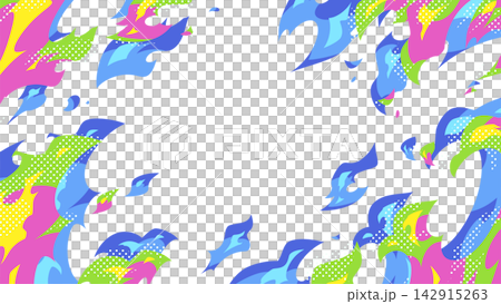 Colorful flame effect background illustration_white background_16:9 Colorful flame effect background illustration_white background_16:9 142915263