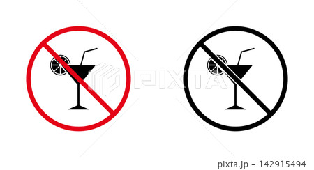 No Alcohol Drink Prohibition Solid Icon Set. Alcohol Consumption Restriction, Beverage Ban, And Sobriety Promotion Silhouette Symbol Collection. Isolated Vector Illustration No Alcohol Drink Prohibition Solid Icon Set. Alcohol Consumption Restriction, Beverage Ban, And Sobriety Promotion Silhouette Symbol Collection. Isolated Vector Illustration 142915494