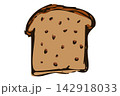 Hand Drawn Wholegrain Bread Slice Vector 142918033
