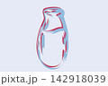 Pastel Hand Drawn Milk Bottle Vector Illustration 142918039