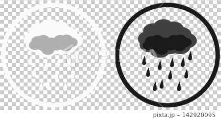 圓形雨圖示插圖集 / 雨和天氣插圖素材 圓形雨圖示插圖集 / 雨和天氣插圖素材 142920095