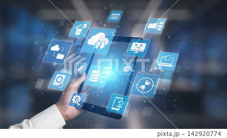 Data backup cloud system network connection concept Gist 142920774