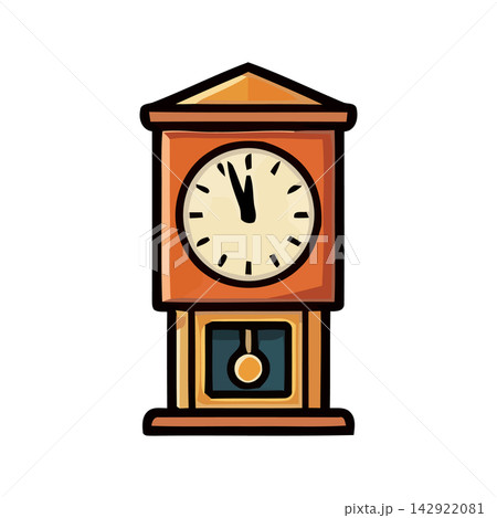Stylized drawing of a classic vintage alarm clock, perfect for retro themes or design projects. Stylized drawing of a classic vintage alarm clock, perfect for retro themes or design projects. 142922081