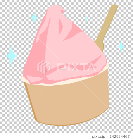 カップに入ったジェラートのイラスト 142924467