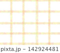 水彩風の手描きチェック柄背景（暖色ペールカラー） 142924481