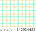 水彩風の手描き格子柄背景（パステルマルチカラー） 142924482
