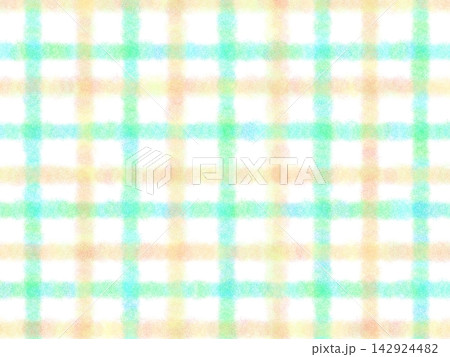 水彩風の手描き格子柄背景(パステルマルチカラー) 水彩風の手描き格子柄背景(パステルマルチカラー) 142924482