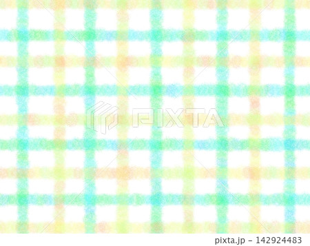 水彩風の手描きチェック柄背景(明るいパステルミックス) 水彩風の手描きチェック柄背景(明るいパステルミックス) 142924483