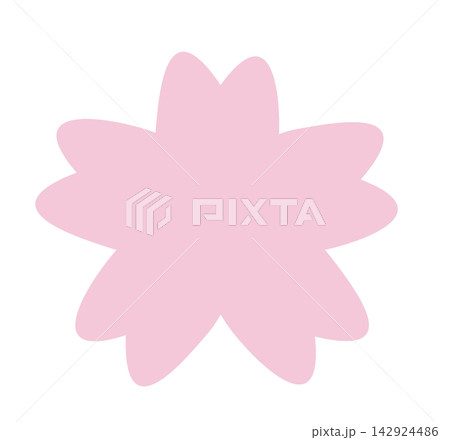 桜の花のシンプルなイラスト素材 142924486