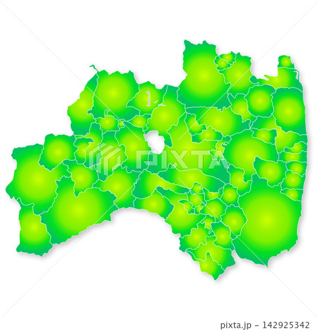 福島県と市町村地図 福島県と市町村地図 142925342