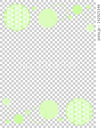 Simple Japanese-style frame background with snow ring pattern in light green. Simple Japanese-style frame background with snow ring pattern in light green. 142925346