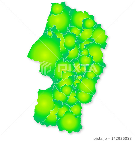 山形県と市町村地図 142926058