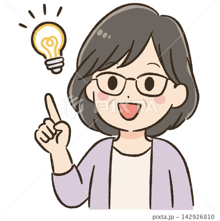 60代女性の日常生活・コミュニケーション素材セット ひらめく 60代女性の日常生活・コミュニケーション素材セット ひらめく 142926810