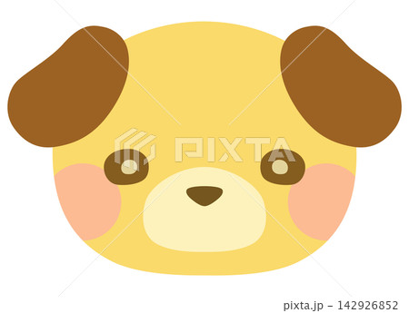 シンプルでかわいい犬のイラスト ベクター素材 シンプルでかわいい犬のイラスト ベクター素材 142926852