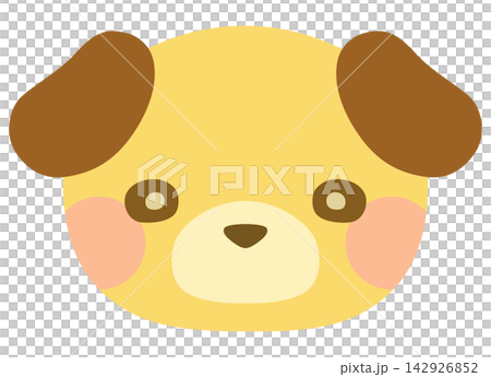 シンプルでかわいい犬のイラスト ベクター素材 シンプルでかわいい犬のイラスト ベクター素材 142926852