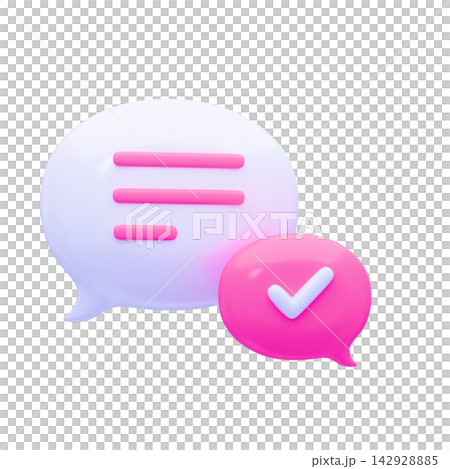 Cute online shopping/e-commerce icon; chat/inquiry form. 142928885
