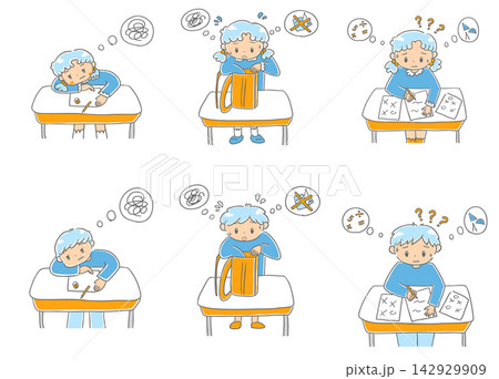 困りごとがある子どものイラスト 困りごとがある子どものイラスト 142929909