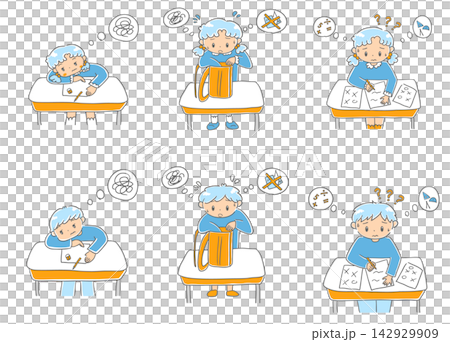 困りごとがある子どものイラスト 困りごとがある子どものイラスト 142929909