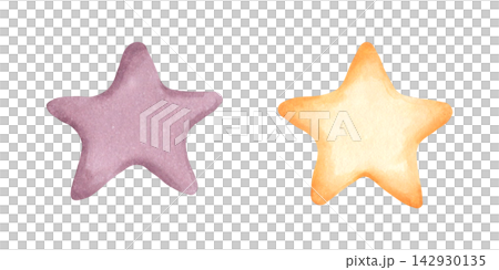 Brown and purple star. Watercolor illustration. Clipart with elements of the cosmic sky. Hand-drawn isolated art. Nightlights for children room, textiles and night decor. Christmas decoration. Brown and purple star. Watercolor illustration. Clipart with elements of the cosmic sky. Hand-drawn isolated art. Nightlights for children room, textiles and night decor. Christmas decoration. 142930135