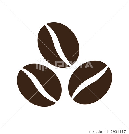 coffee bean icon vector design template in white background coffee bean icon vector design template in white background 142931117