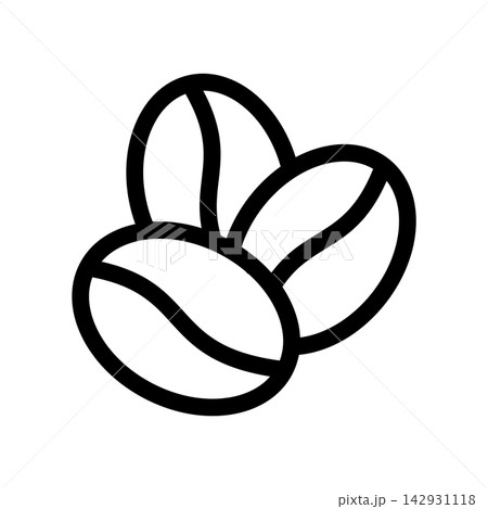 coffee bean icon vector design template in white background coffee bean icon vector design template in white background 142931118