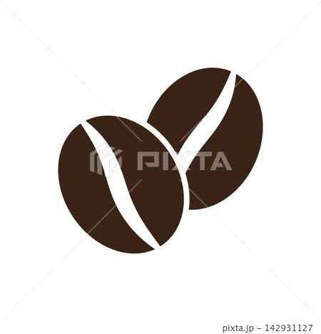 coffee bean icon vector design template in white background coffee bean icon vector design template in white background 142931127