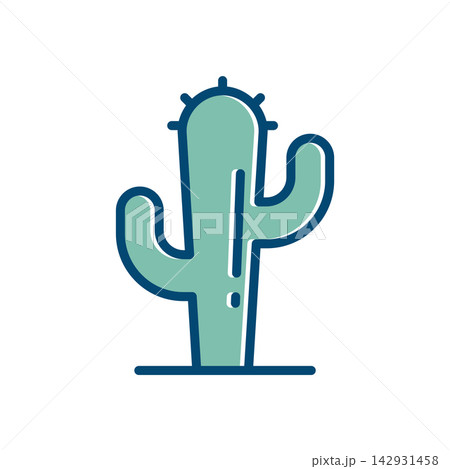 cactus icon vector design template in white background cactus icon vector design template in white background 142931458