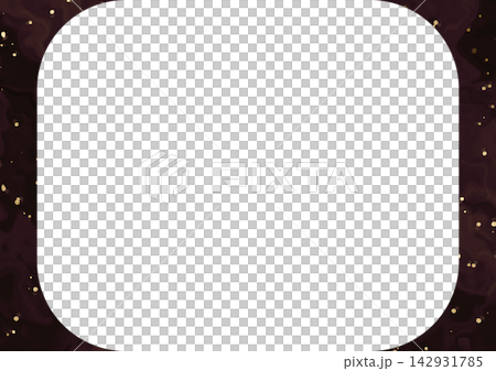 Brown and black marble gold powder rounded corner frame background Brown and black marble gold powder rounded corner frame background 142931785