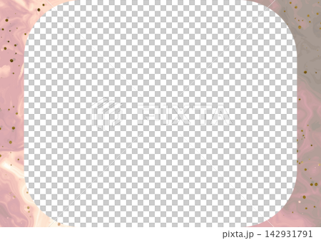 Pink marble gold powder rounded corner frame background Pink marble gold powder rounded corner frame background 142931791