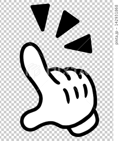 A pointing hand icon A pointing hand icon 142931868