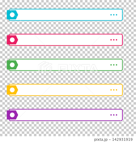 Simple and modern tag-style heading/caption base set (5 colors) Simple and modern tag-style heading/caption base set (5 colors) 142931919