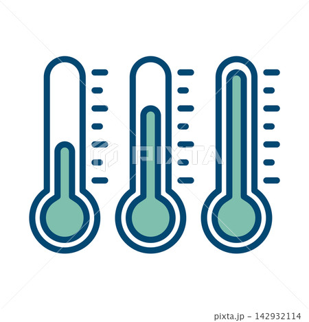 thermometer icon vector design template in white background 142932114