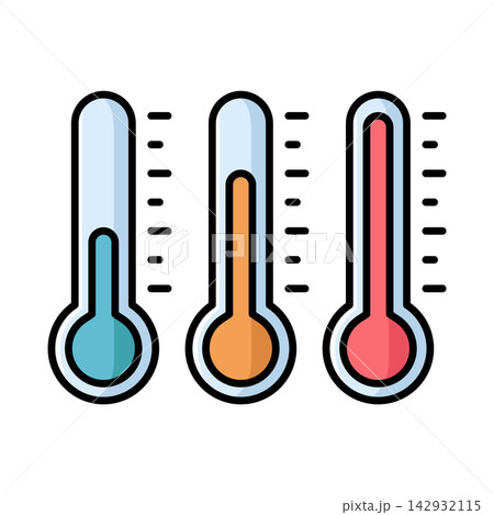 thermometer icon vector design template in white background 142932115