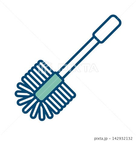toilet brush icon vector design template in white background toilet brush icon vector design template in white background 142932132