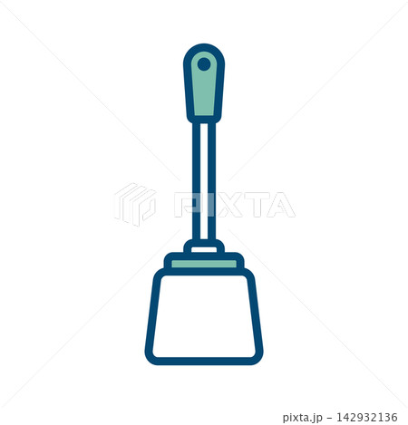 toilet brush icon vector design template in white background toilet brush icon vector design template in white background 142932136
