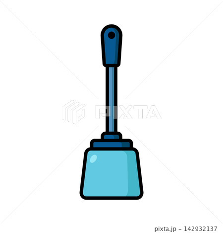 toilet brush icon vector design template in white background toilet brush icon vector design template in white background 142932137