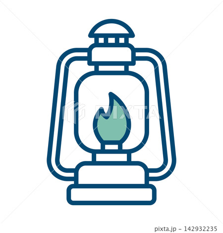 oil lamp icon vector design template in white background 142932235