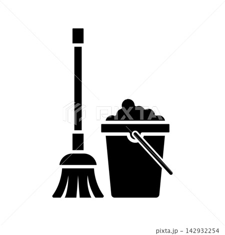 mop icon vector design template in white background 142932254