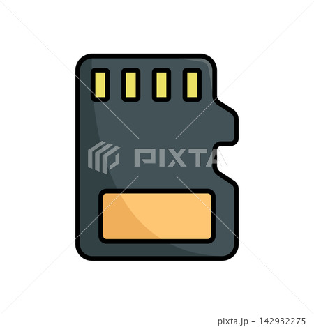 memory card icon vector design template in white background 142932275