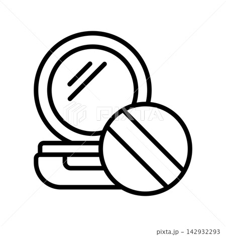 make up powder icon vector design template in white background 142932293