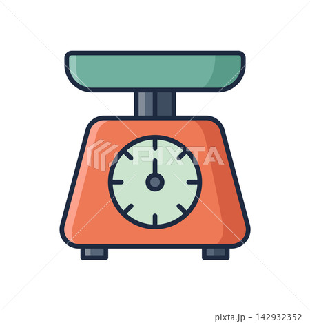 kitchen scale icon vector design template in white background kitchen scale icon vector design template in white background 142932352