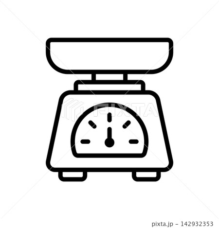 kitchen scale icon vector design template in white background kitchen scale icon vector design template in white background 142932353