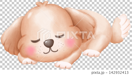 Dog Watercolor Animal Character Illustration Dog Watercolor Animal Character Illustration 142932413