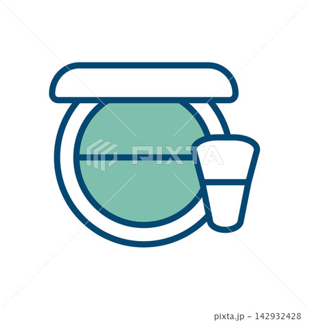 blush on icon vector design template in white background blush on icon vector design template in white background 142932428