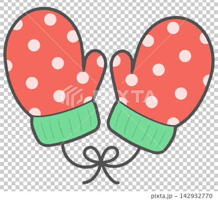 Cute Polka Dot Winter Mittens Cute Polka Dot Winter Mittens 142932770