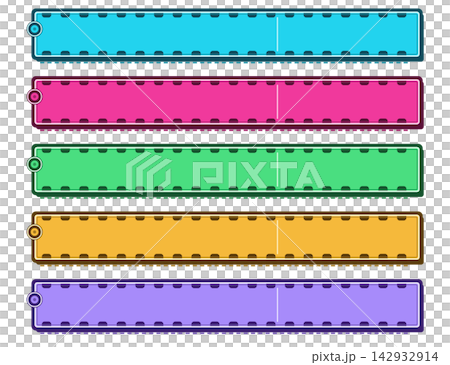 Film strip style sprocket hole title frame lowside 5 color set Film strip style sprocket hole title frame lowside 5 color set 142932914