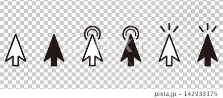 Set of cursor icon illustrations Set of cursor icon illustrations 142933175