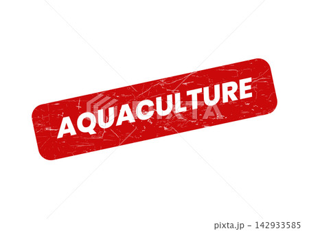 A distinctive red rectangular grunge style rubber stamp featuring the important word Aquaculture for industry insights A distinctive red rectangular grunge style rubber stamp featuring the important word Aquaculture for industry insights 142933585