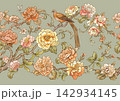 chinoiserie pattern with birds 142934145