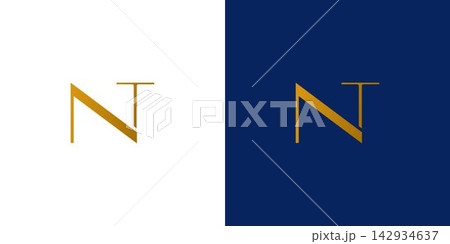 Luxury and modern letter NT initials logo design Luxury and modern letter NT initials logo design 142934637